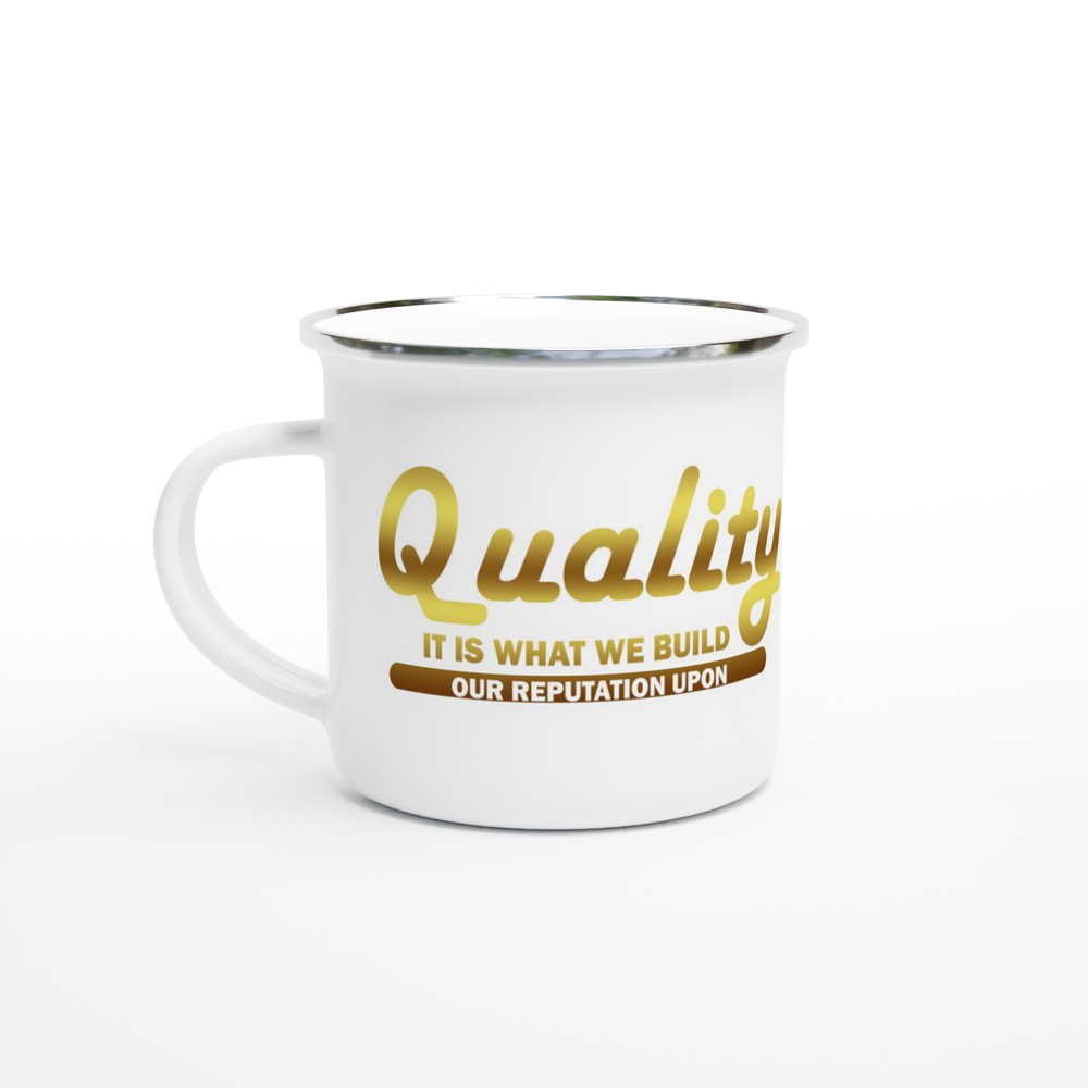 Reputation and Quality Enamel Mug - QC-Collective